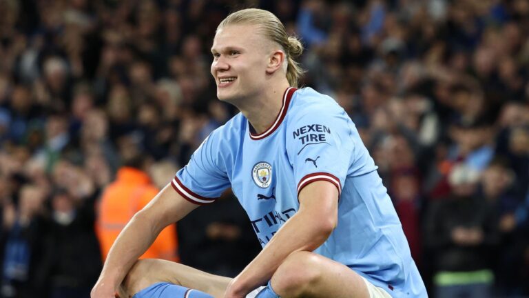 ‘Thank you so much, legend!’ – After breaking the Premier League goal record, Manchester City forward Erling Haaland responds to Alan Shearer.