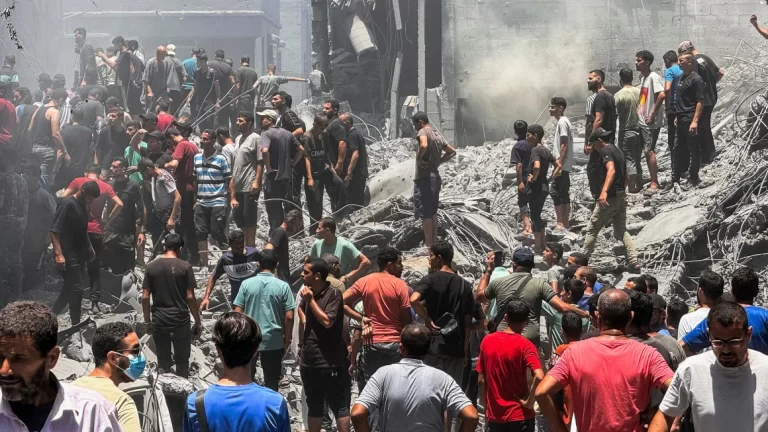 More than 50 people killed or missing in Israeli strikes on central Gaza, local officials say